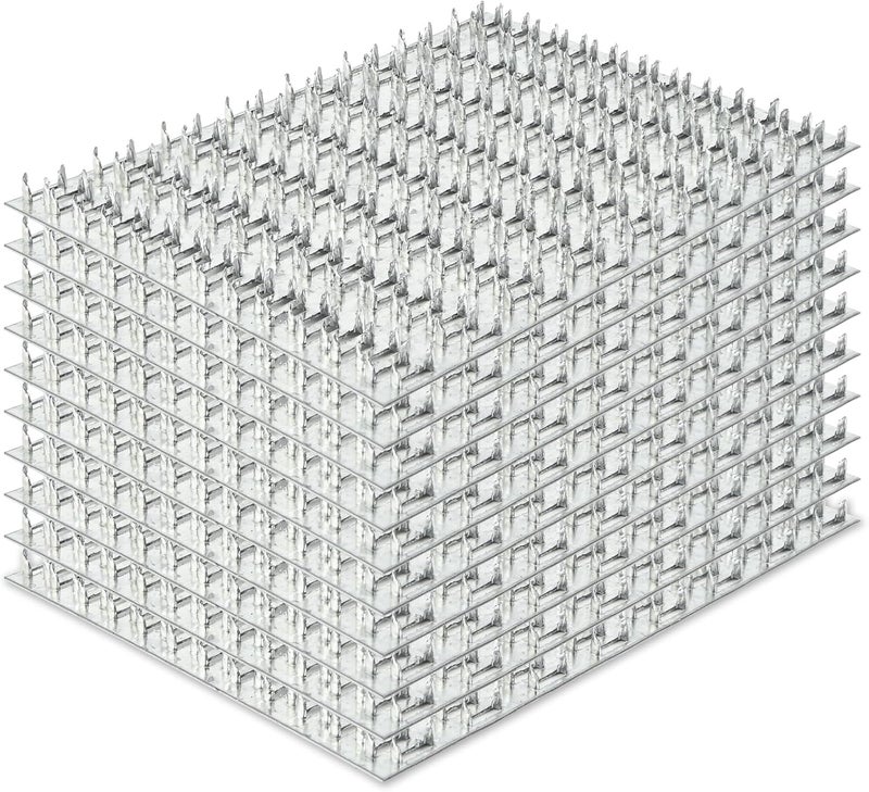 MOZCORN 10 Pcs Truss Plates 6 x 8, Pronged Truss Mending Plates with Nail Teeth, Galvanized Truss Brackets for Truss to Rafter Wood Connections, Steel Repairing Plates - Image 1